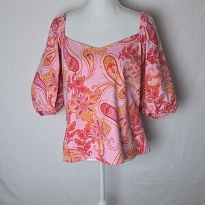 Pink Paisley Women's Top